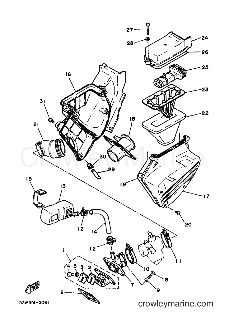 1987 Scooter DT80LC - DT80LC (2UW) [999] - INTAKE