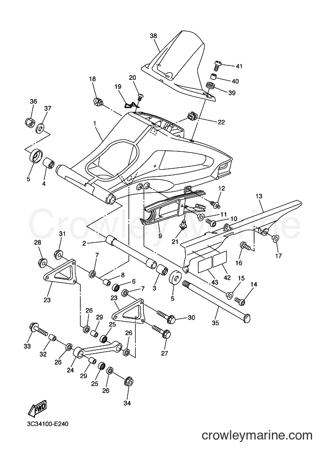 2007 Street Bike FZ1-S - FZ1-S (3C3E) [010] - REAR ARM