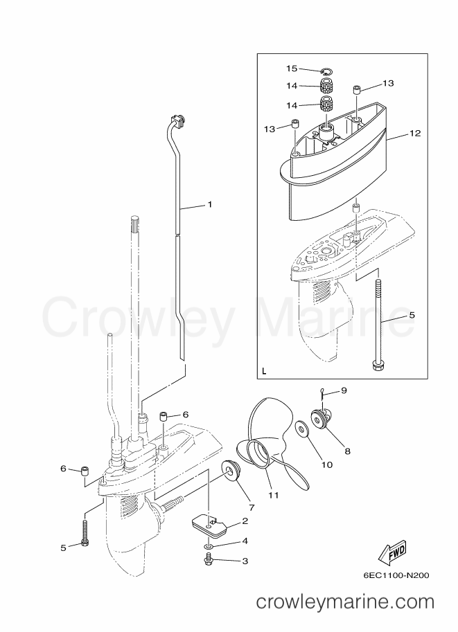 Yamaha Motors F6CMHL (6EE2) [070] - LOWER CASING & DRIVE 2