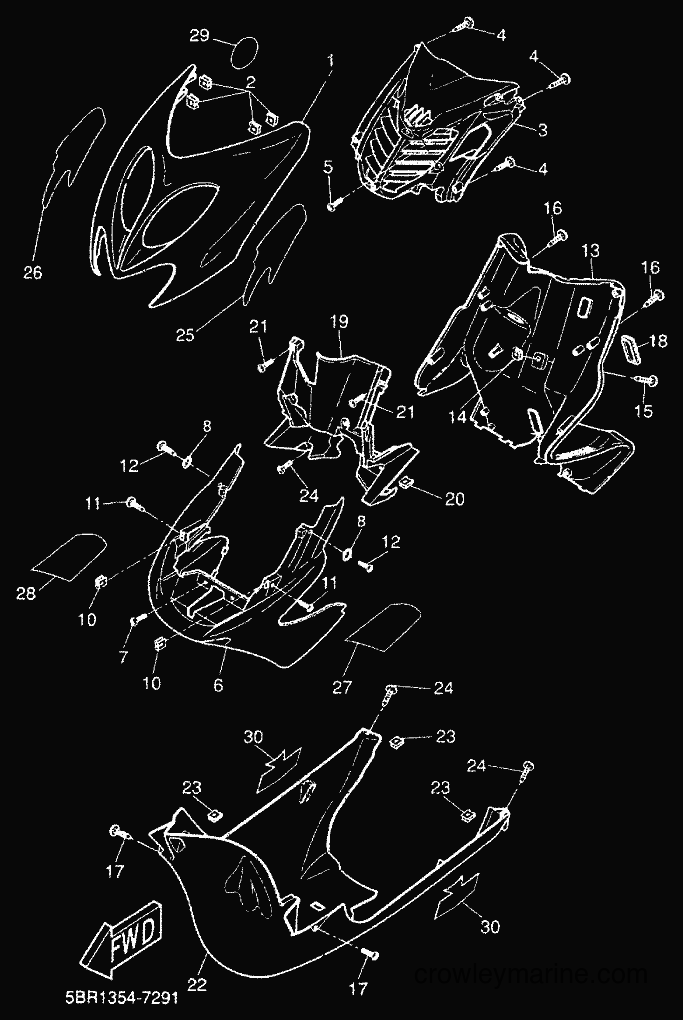 1999 Scooter YQ50L - YQ50L (5KH5) [010] - LEG SHIELD