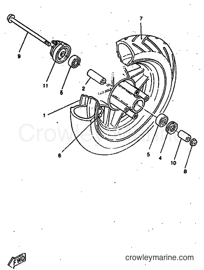 1998 Scooter CW50RSP - CW50RSP (4WL6) [010] - FRONT WHEEL