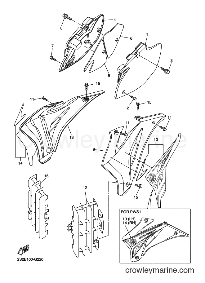 2008 Dirt Bike YZ450F - YZ450F (2S2B) [020] - SIDE COVER
