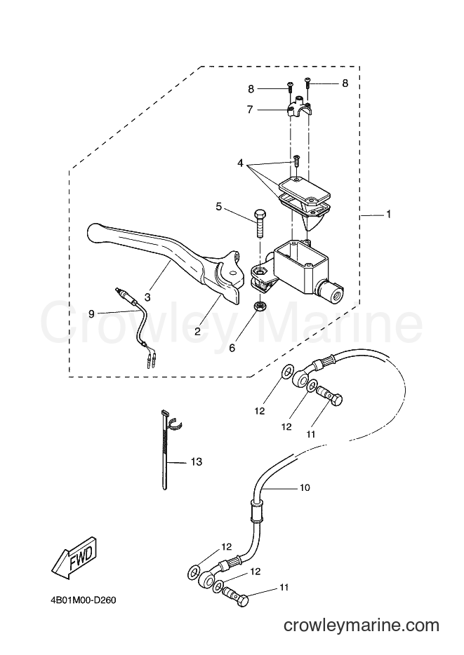 2005 Scooter YQ50L - YQ50L (4B01) [040] - FRONT MASTER CYLINDER
