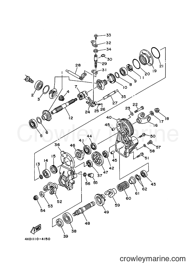 1996 ATV YFB250FW - YFB250FW (4KD8) [999] - MIDDLE DRIVE GEAR