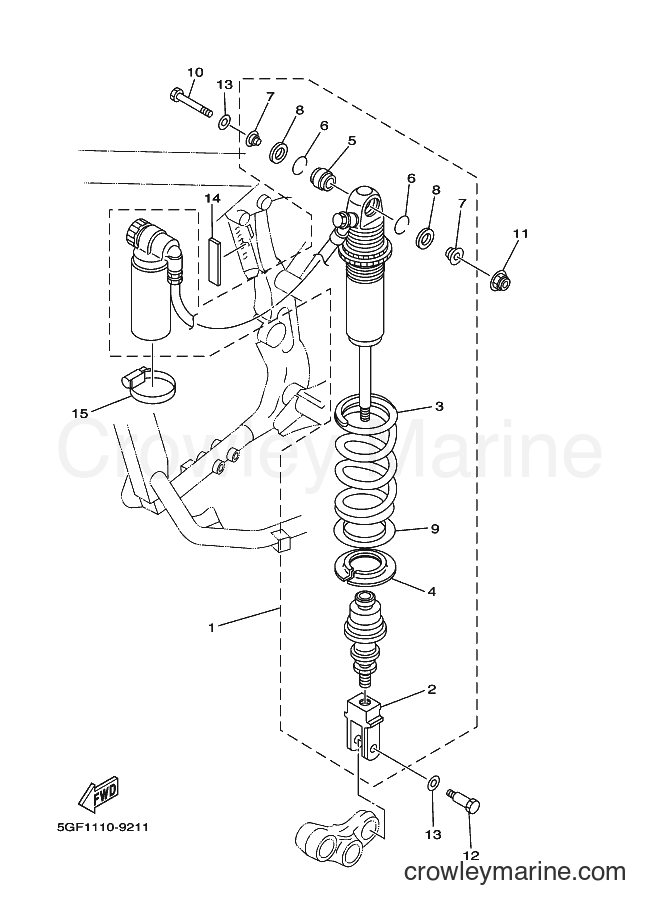 2003 Dirt Bike TT-R250 - TT-R250 (5GFF) [010] - REAR SUSPENSION