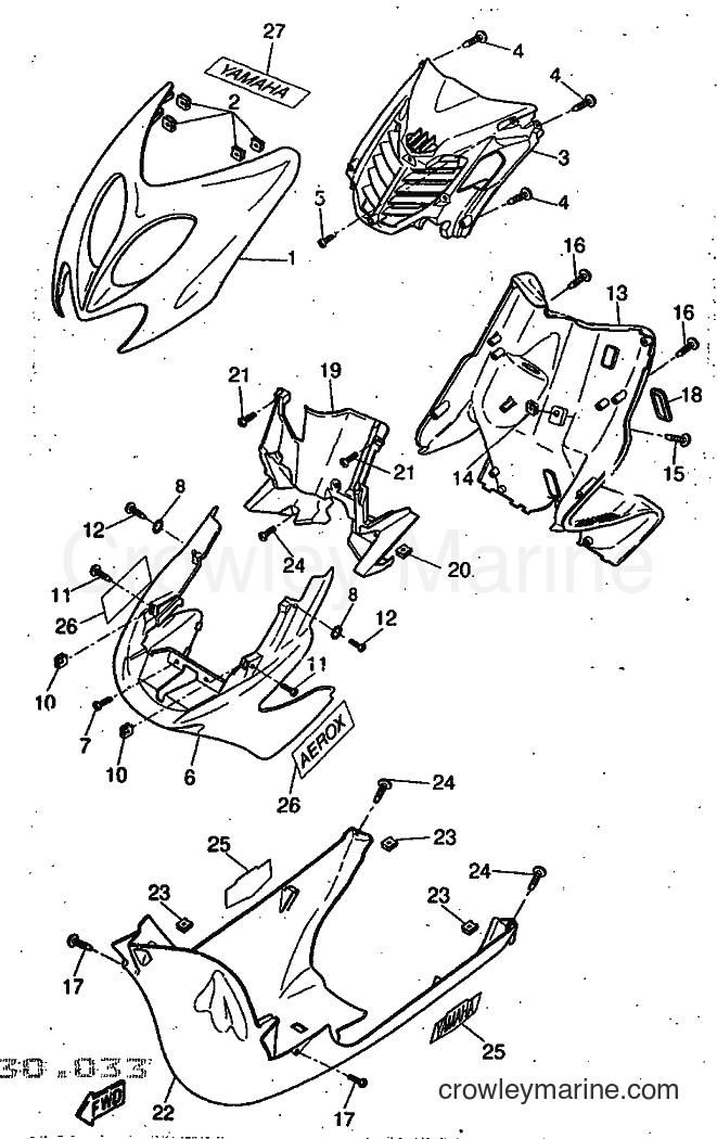 1997 Scooter YQ50 - YQ50 (5DP1) [999] - LEG SHIELD