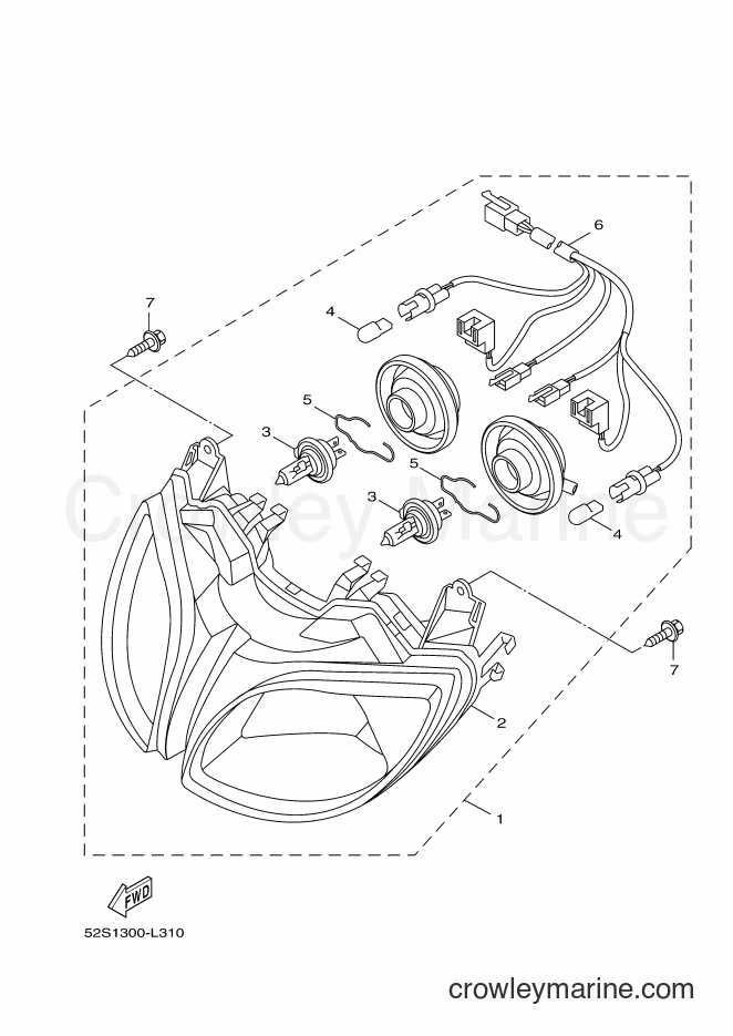 Yamaha Motors HW151 (52S3) [050] - HEADLIGHT