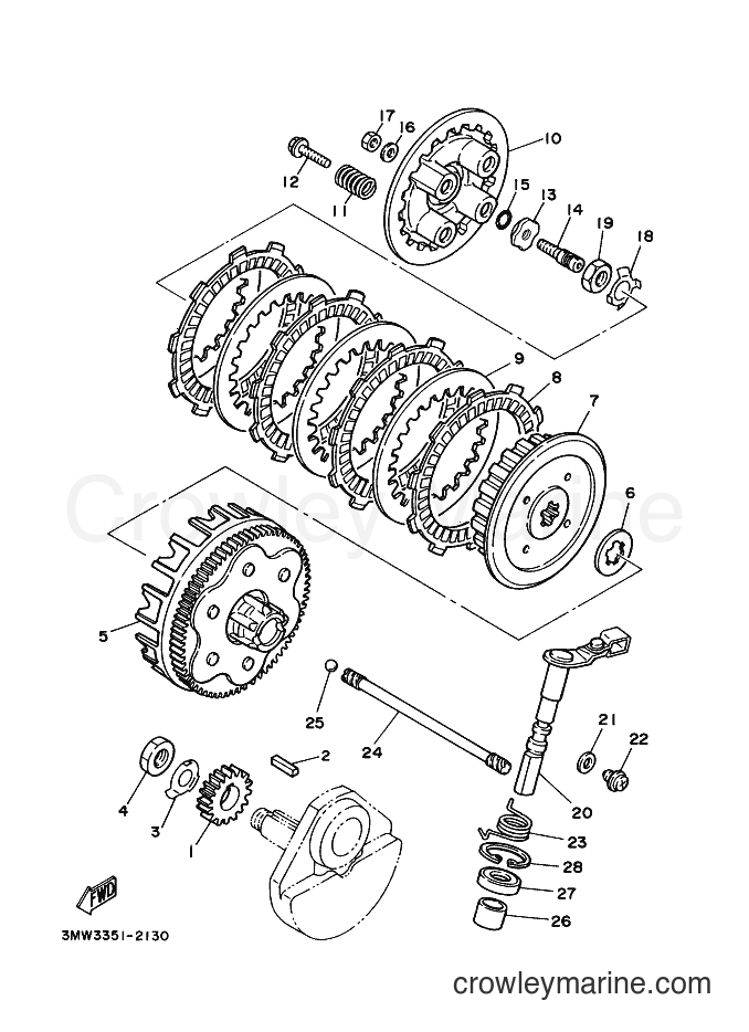 2001 Dirt Bike TW125 - TW125 (5EK5) [040] - CLUTCH