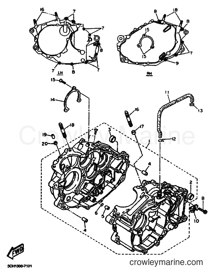 2001 Dirt Bike TT600R - TT600R (5CH4) [010] - CRANKCASE
