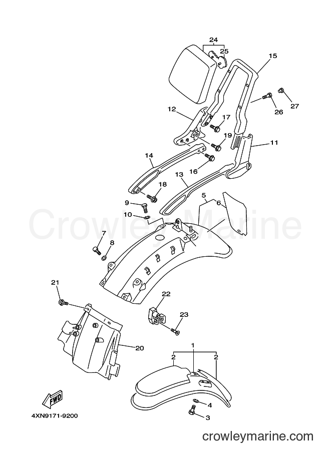 1999 Cruiser XV1100S - XV1100S (4XN9) [010] - FENDER