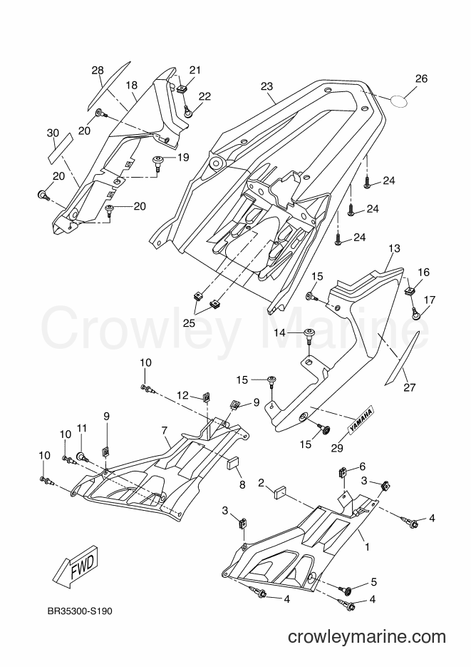 2017 Sport Bike MT125-A - MT125-A (BR35) [030] - SIDE COVER