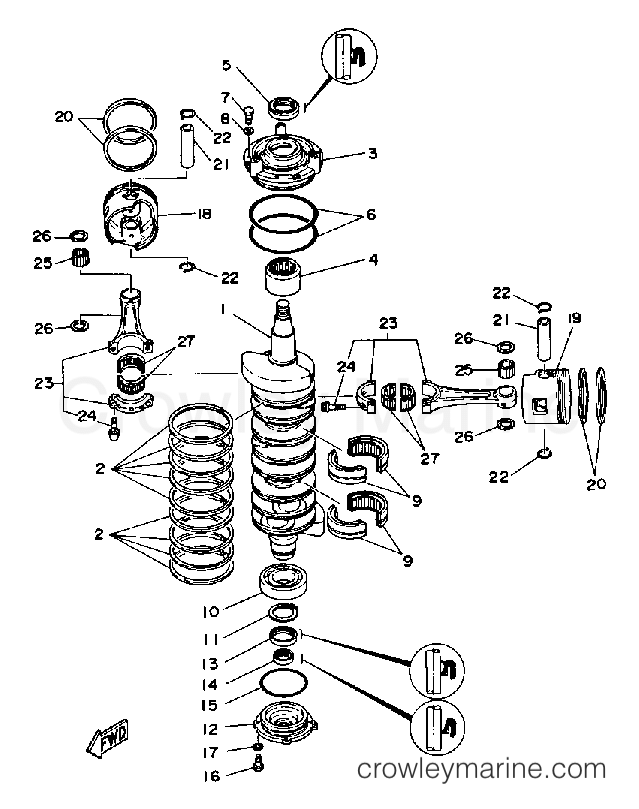 Yamaha Motors PROV150LF - CRANK PISTON