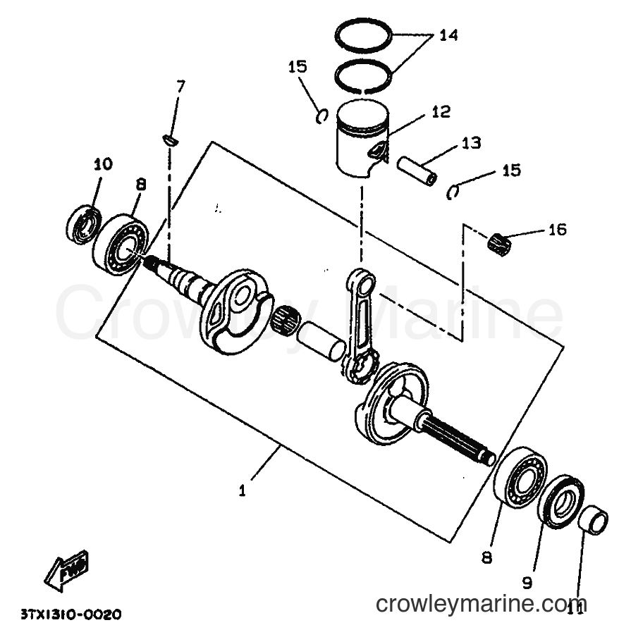 1994 Scooter CW50 - CW50 (4EY2) [999] - CRANKSHAFT & PISTON