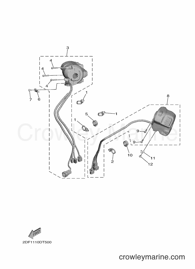 Yamaha Motors XV1900FDD (2DF4) [010] - HANDLE SWITCH & LEVER