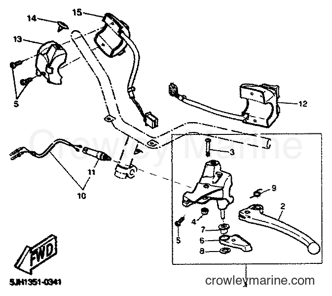 Yamaha Motors EW50 (5JH3) [040] - HANDLE SWITCH & LEVER
