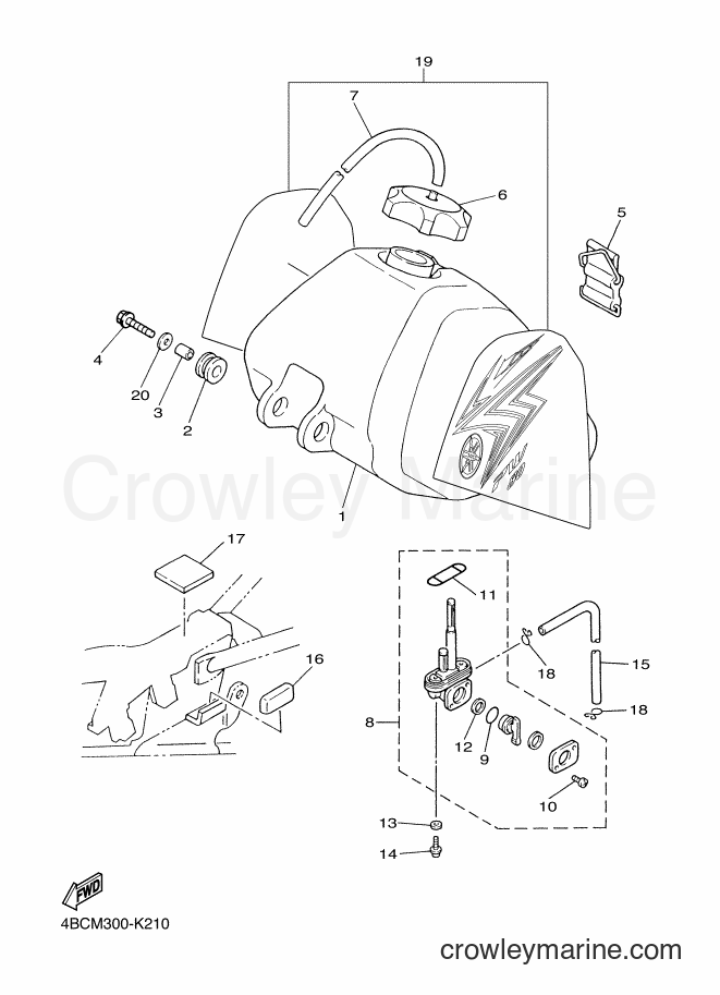 2011 Dirt Bike PW80 - PW80 (4BCM) [010] - FUEL TANK
