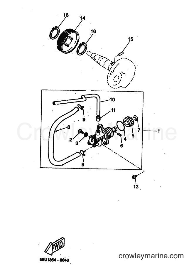 1999 Scooter YH50 - YH50 (5FV2) [010] - OIL PUMP