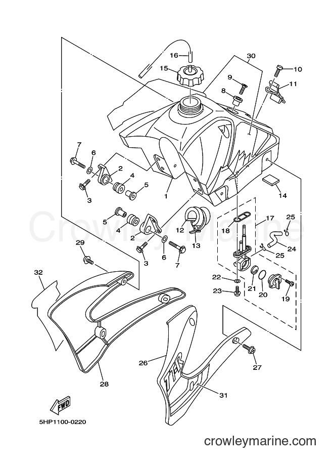2000 Dirt Bike TT-R125 - TT-R125 (5HP1) [060] - FUEL TANK