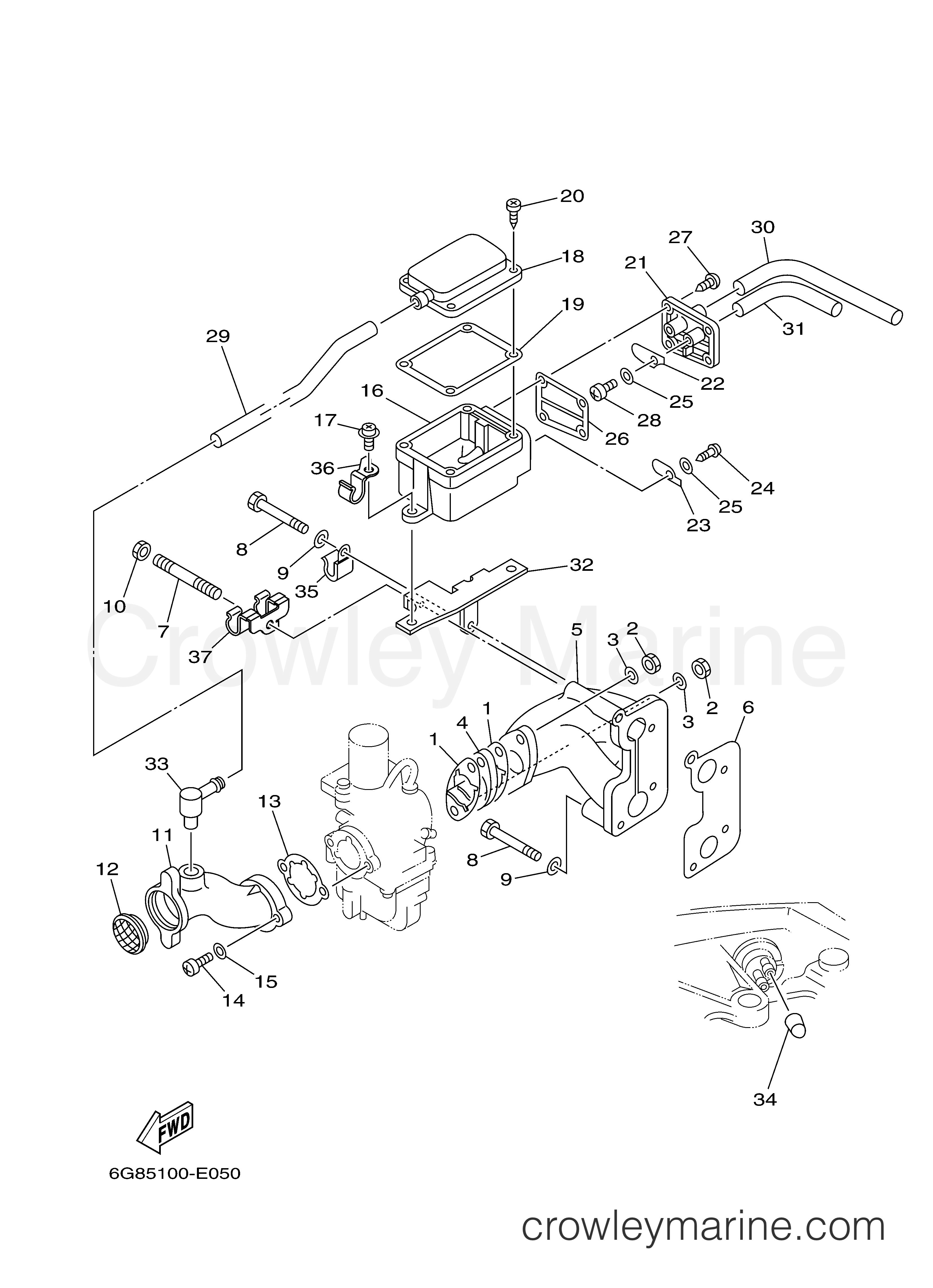 Yamaha Motors T9.9EXH - INTAKE