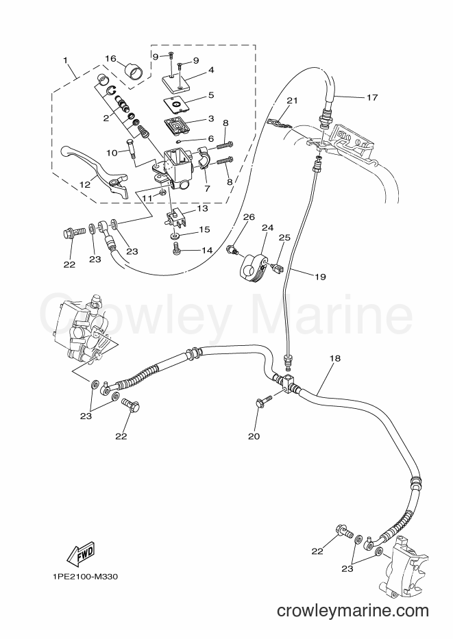 Yamaha Motors YFM700R (2LSB) [010] - FRONT MASTER CYLINDER