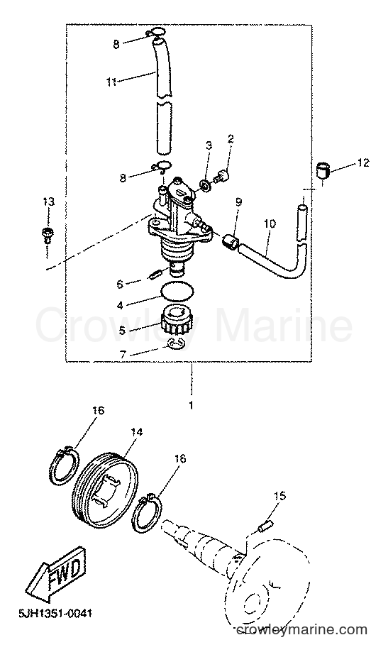 2001 Scooter EW50 - EW50 (5LH3) [030] - OIL PUMP