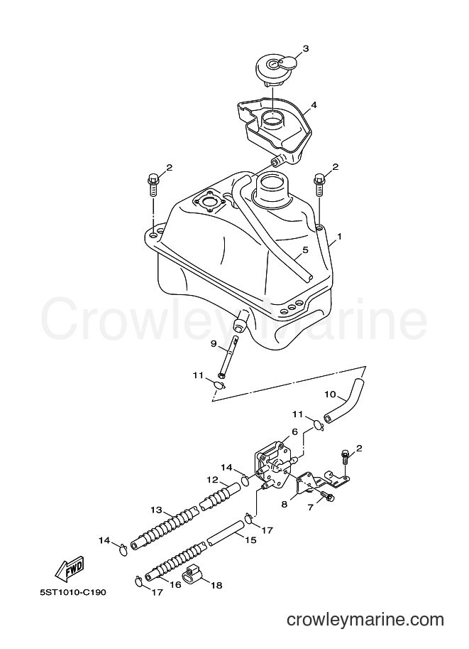 2006 Scooter XC50 - XC50 (3D12) [010] - FUEL TANK