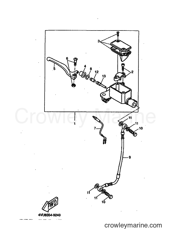 1999 Scooter CW50 - CW50 (4VVR) [010] - FRONT MASTER CYLINDER