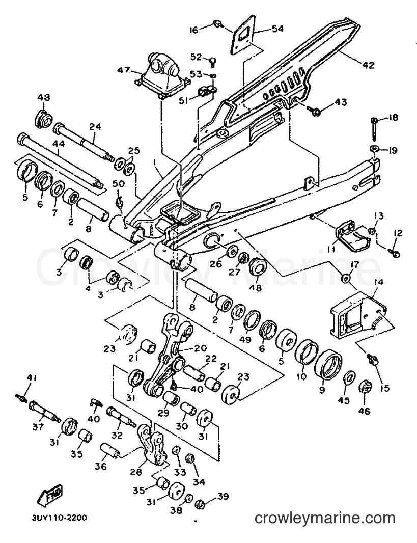 1992 Dirt Bike XT600E - XT600E (3TB5) [999] - REAR ARM
