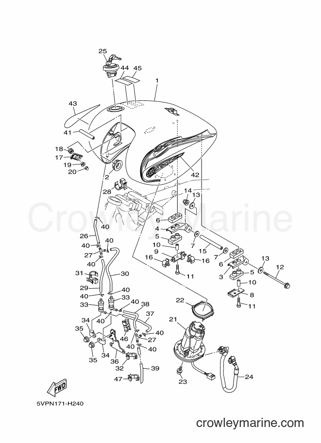 2009 Cruiser XV1700AT - XV1700AT (5VPN) [020] - FUEL TANK