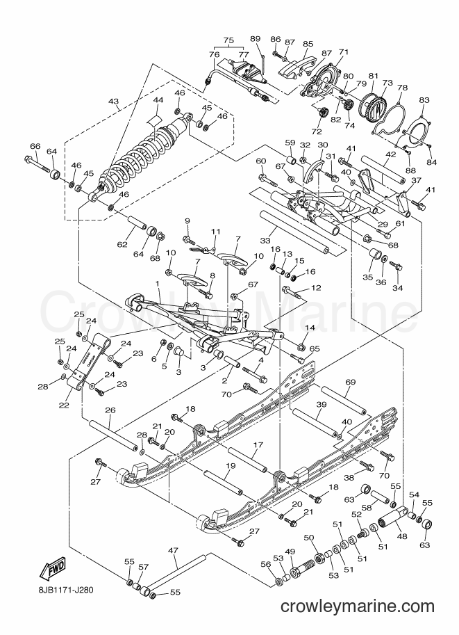 2011 Snowmobile RS10STGT - RS10STGT (8JB2) [020] - TRACK SUSPENSION 2