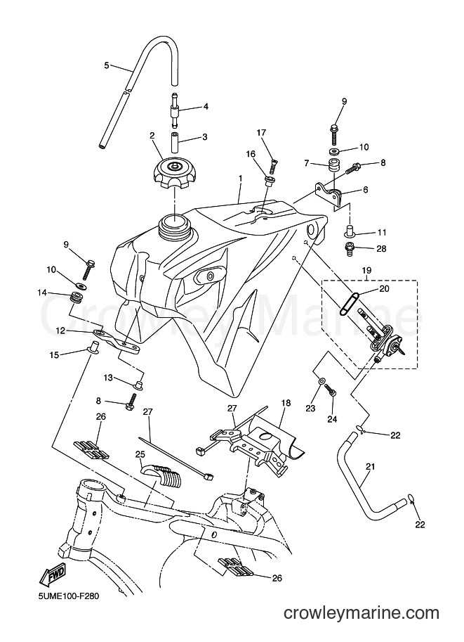2007 Dirt Bike WR250F - WR250F (5UMF) [020] - FUEL TANK