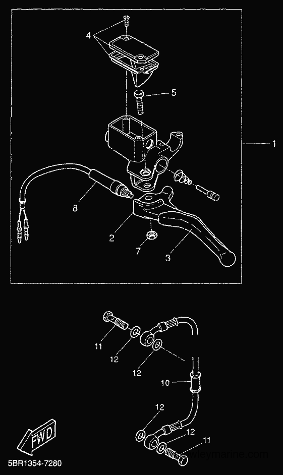 1999 Scooter YQ50L - YQ50L (5KL3) [010] - REAR MASTER CYLINDER