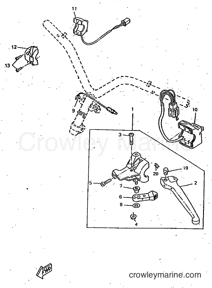 1998 Scooter CW50RSX - CW50RSX (4YF3) [999] - HANDLE SWITCH & LEVER