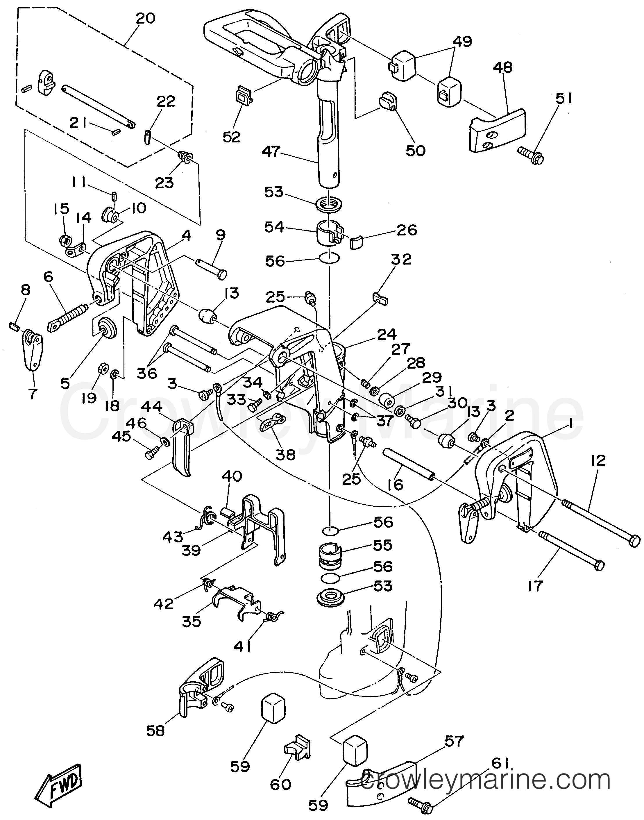 Yamaha Motors 8MLHU - BRACKET 1