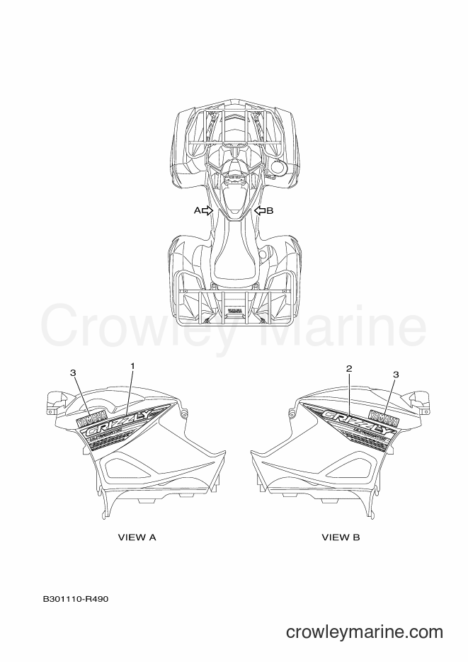 Yamaha Motors YFM700FWA (B307) [010] - GRAPHICS