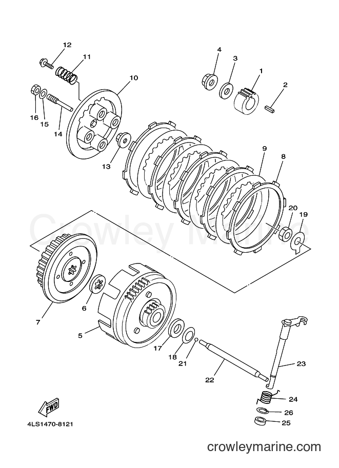 2004 Dirt Bike TT-R125 - TT-R125 (5HPP) [030] - CLUTCH