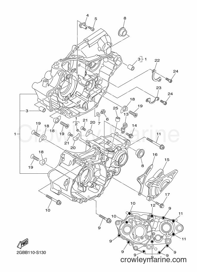 2017 Dirt Bike WR250F - WR250F (2GBD) [010] - CRANKCASE