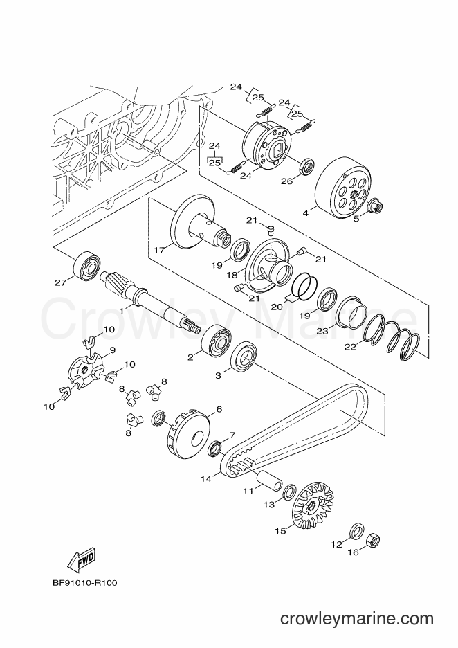 2017 Scooter YW125 - YW125 (BC94) [010] - CLUTCH