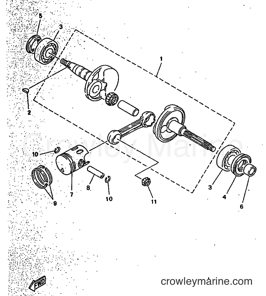 1996 Scooter CY50R - CY50R (3WG7) [999] - CRANKSHAFT & PISTON