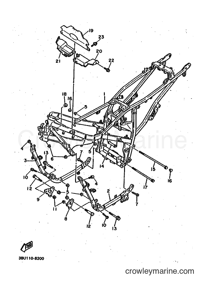 1988 Sport Bike FZ750 - FZ750 (3DW1) [010] - FRAME