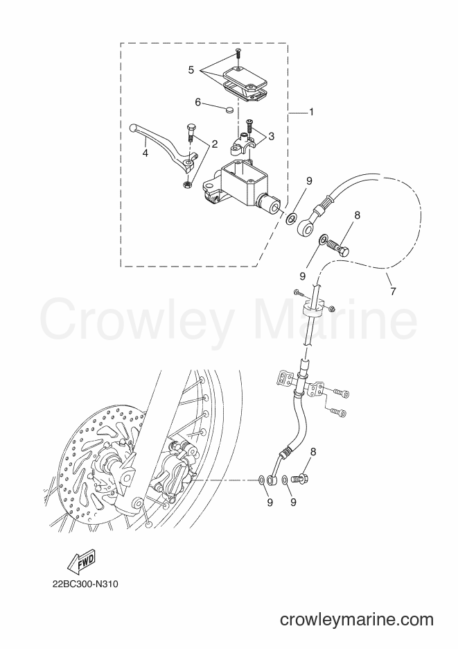 2014 Dirt Bike WR125X - WR125X (22BC) [080] - FRONT MASTER CYLINDER