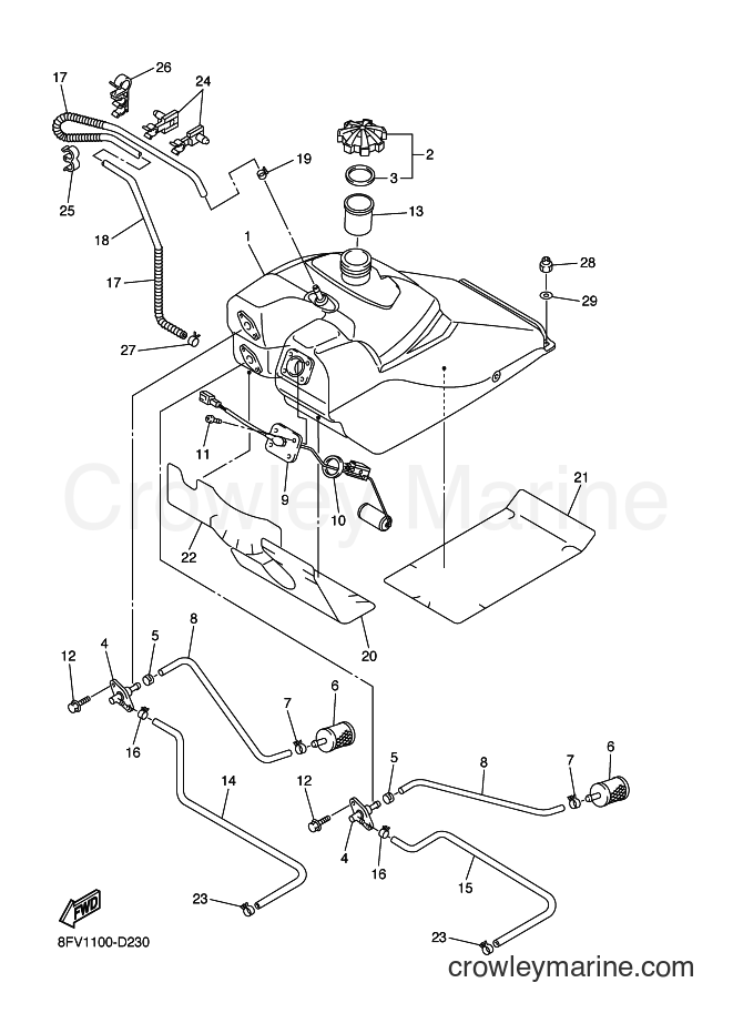 2005 Snowmobile RX10ST - RX10ST (8FX2) [010] - FUEL TANK