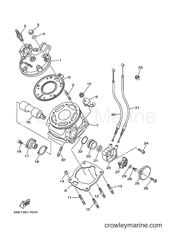 2000 Dirt Bike TDR125 - TDR125 (5AN7) [010] - CYLINDER