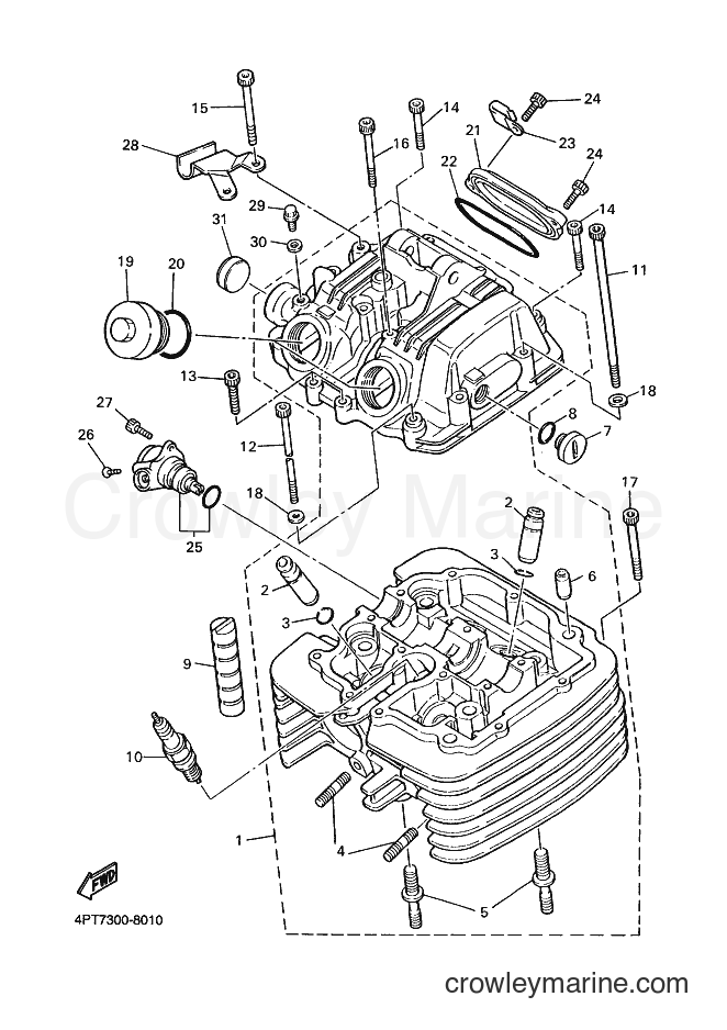 2002 Dirt Bike XT600E - XT600E (4PTB) [090] - CYLINDER HEAD