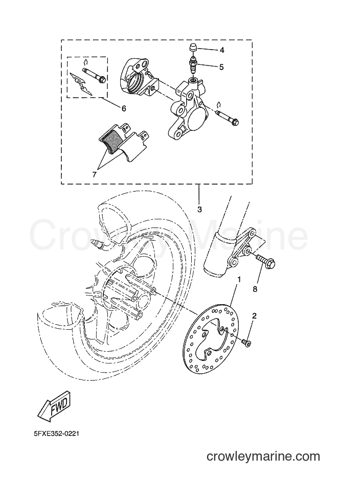 Yamaha Motors CW50RS (2B19) [050] - FRONT BRAKE CALIPER