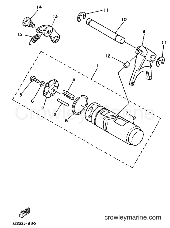 1988 Scooter FS1 - FS1 (3EE1) [999] - SHIFT CAM & FORK