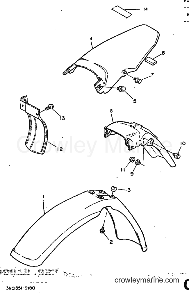 1991 Dirt Bike DT125R - DT125R (3PY3) [999] - FENDER