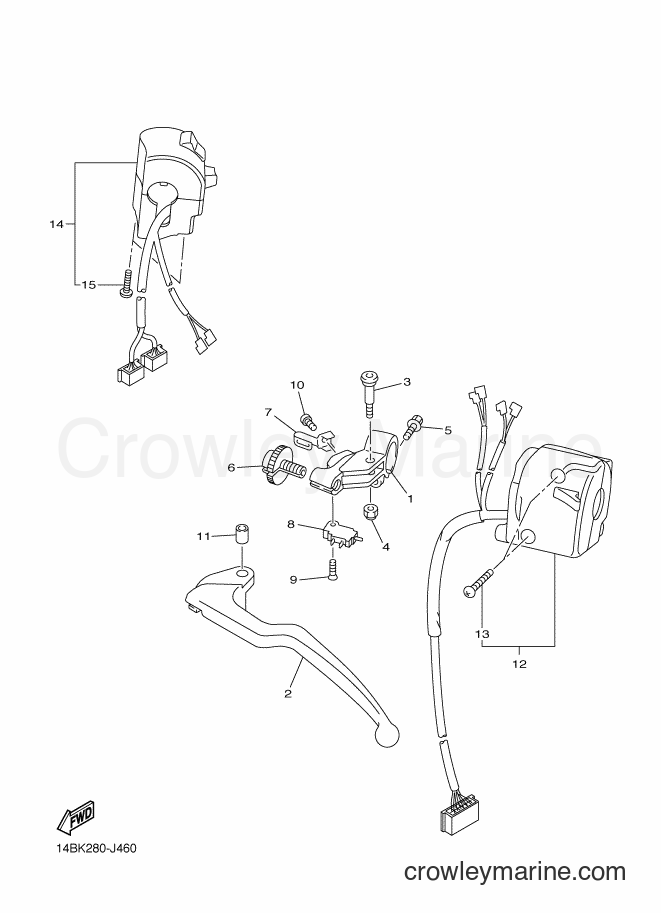 2011 Sport Bike YZF-R1 - YZF-R1 (45B2) [010] - HANDLE SWITCH & LEVER