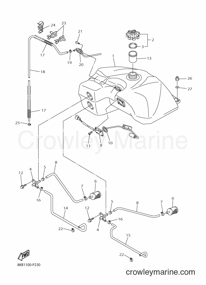 2015 Snowmobile VK10D - VK10D (8KB1) [020] - FUEL TANK