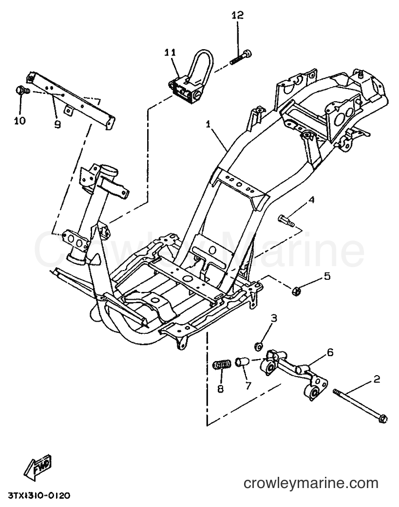 1990 Scooter CW50T - CW50T (3TX1) [999] - FRAME